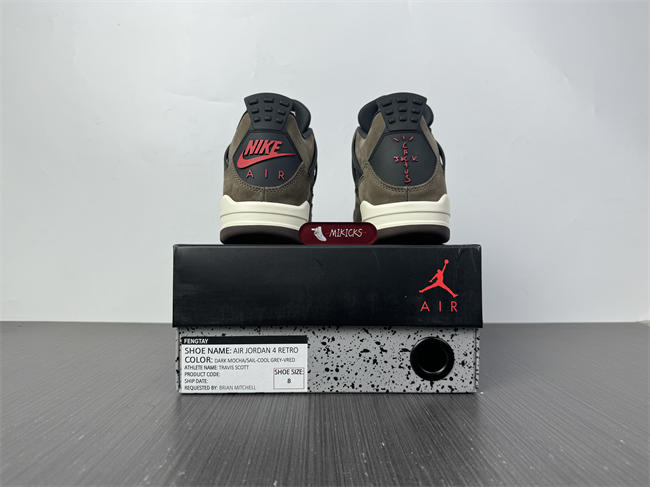 Jordan 4 Retro Travis Scott Olive AJ4-882335